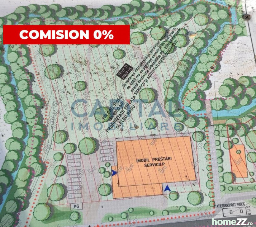 Teren, 4000 m², comision 0%