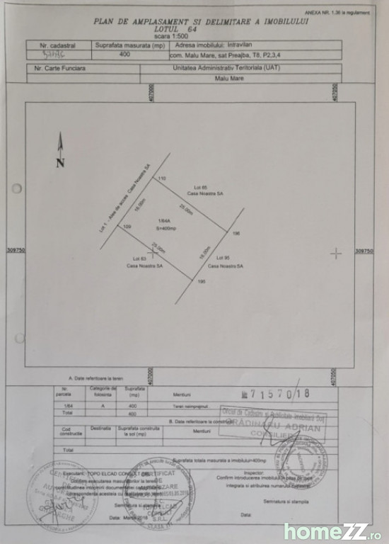 Teren, 400 m², comision 0%