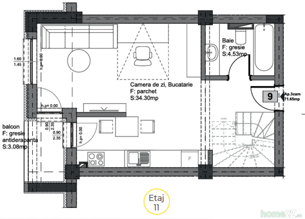 Apartament 3 camere, Avantgarden, comision 0%