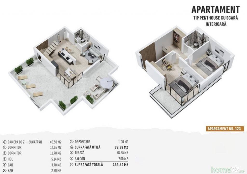 Apartament 3 camere, Centura