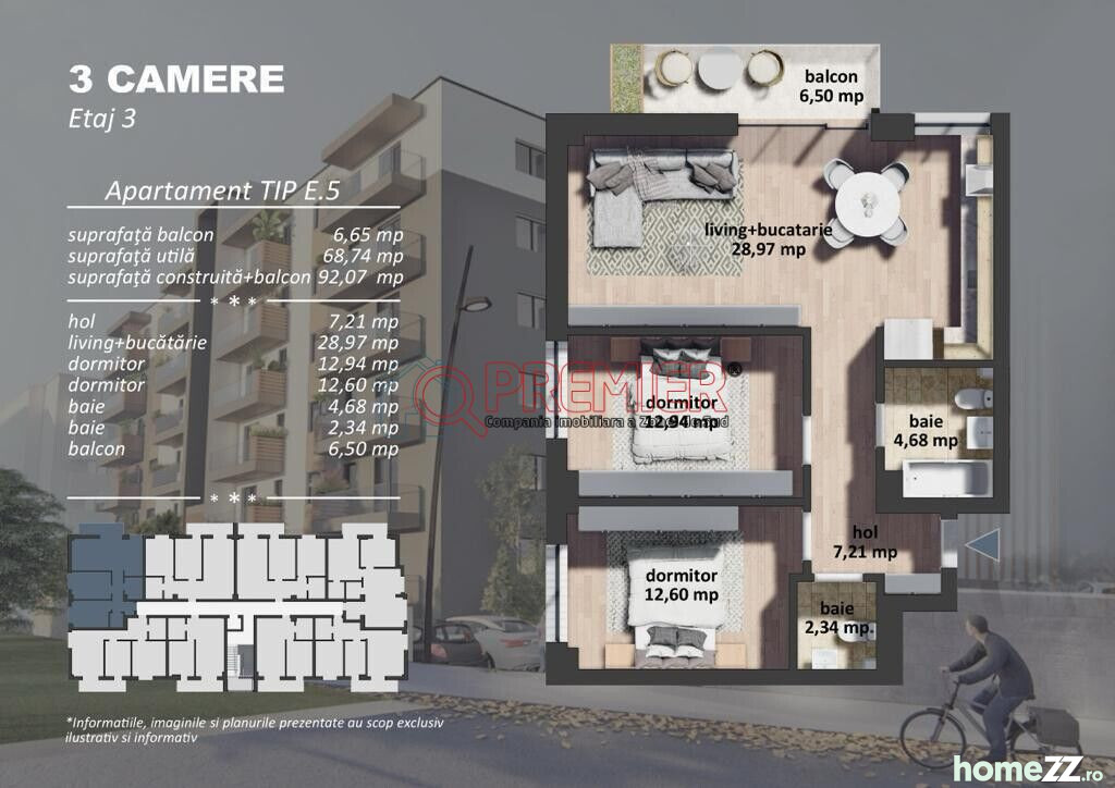 Apartament 3 camere, Berceni