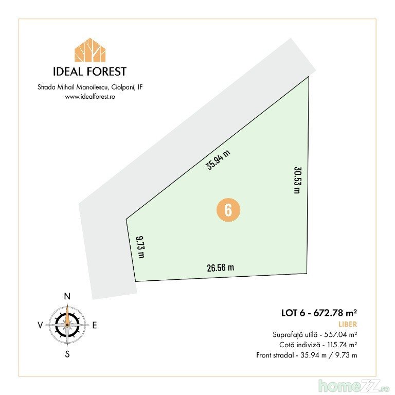 Teren, 672 m²