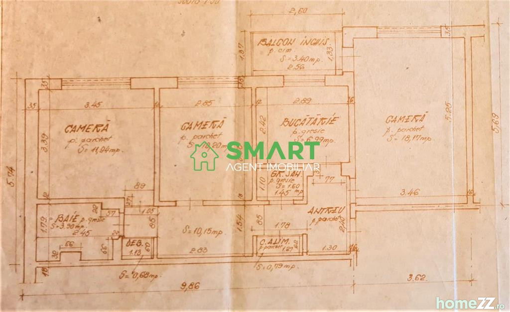 Apartament 3 camere, Micalaca, comision 0%