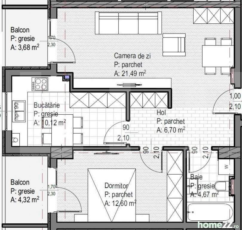 Apartament 2 camere, Gheorgheni