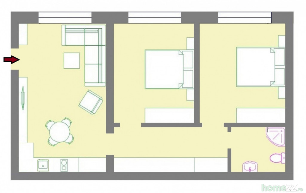 Apartament 3 camere, Pescarie, comision 0%