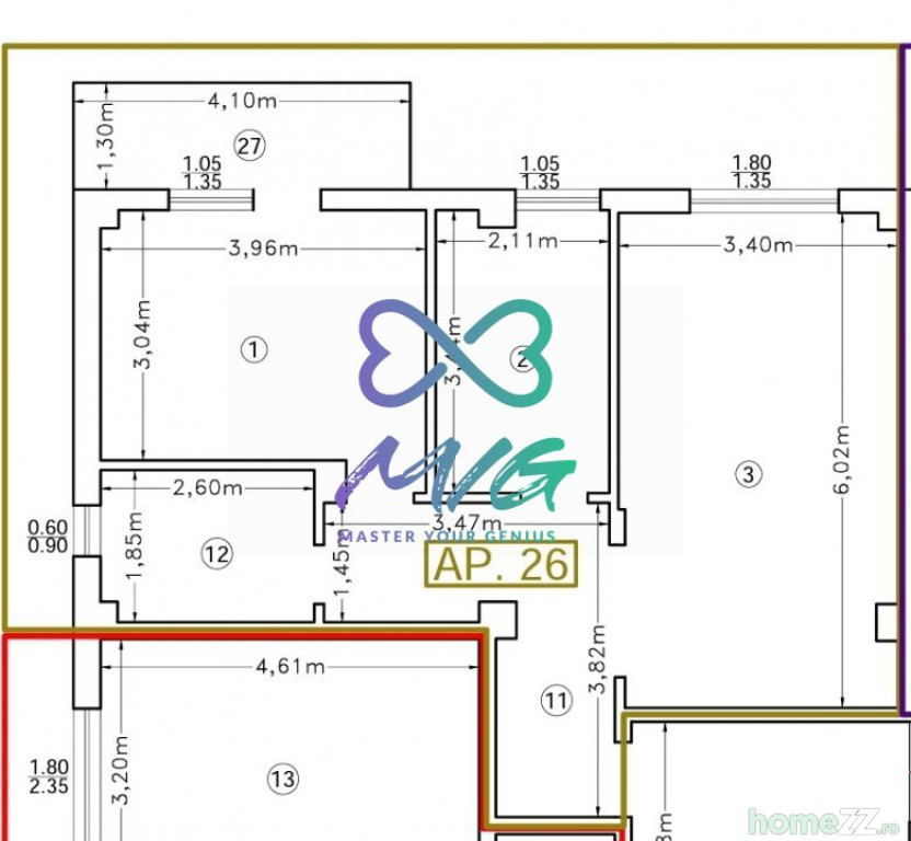 Apartament 2 camere, Central, comision 0%