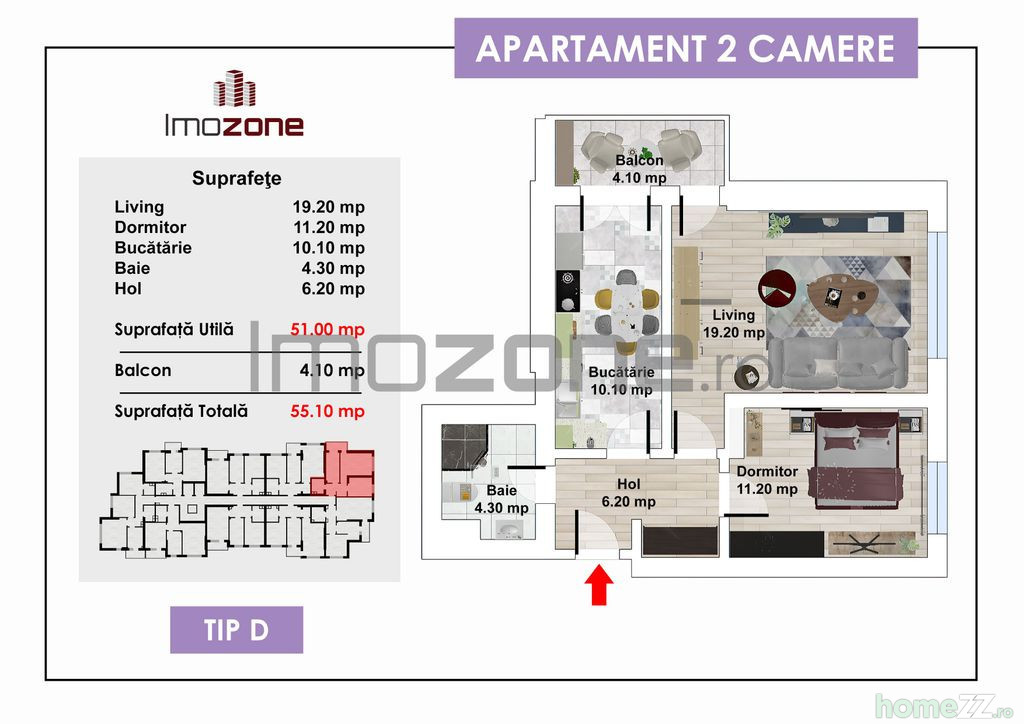 Apartament 2 camere, Drumul Taberei