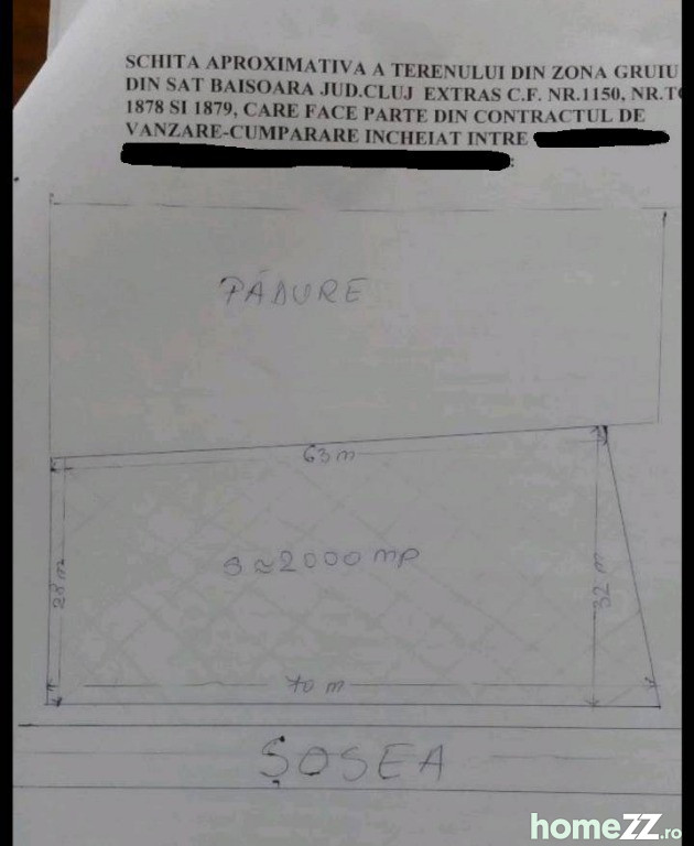 Teren 2000 mp in statiunea Muntele Baisorii