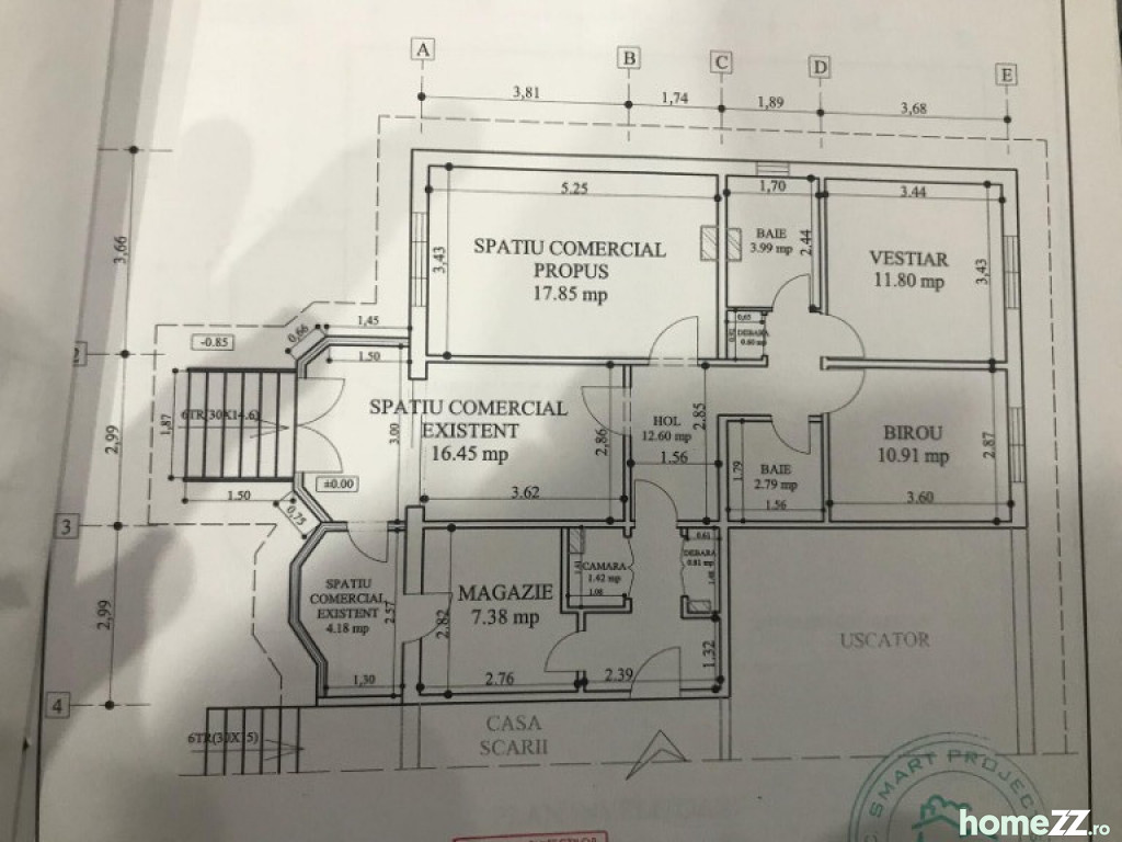 Apartament 4 camere,110 mp,spatiu comercial  IC Frimu!