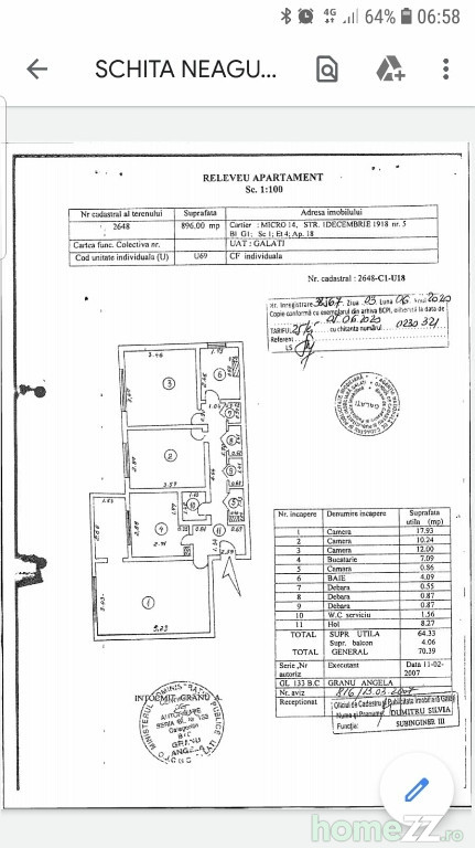 Apartament 3camere str.1 Decembrie