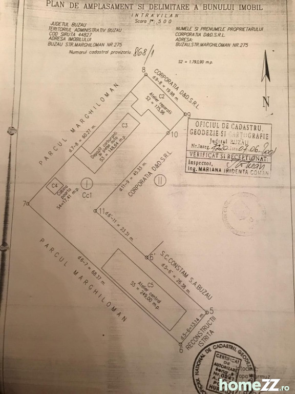 Teren Marghiloman+hala/constructii