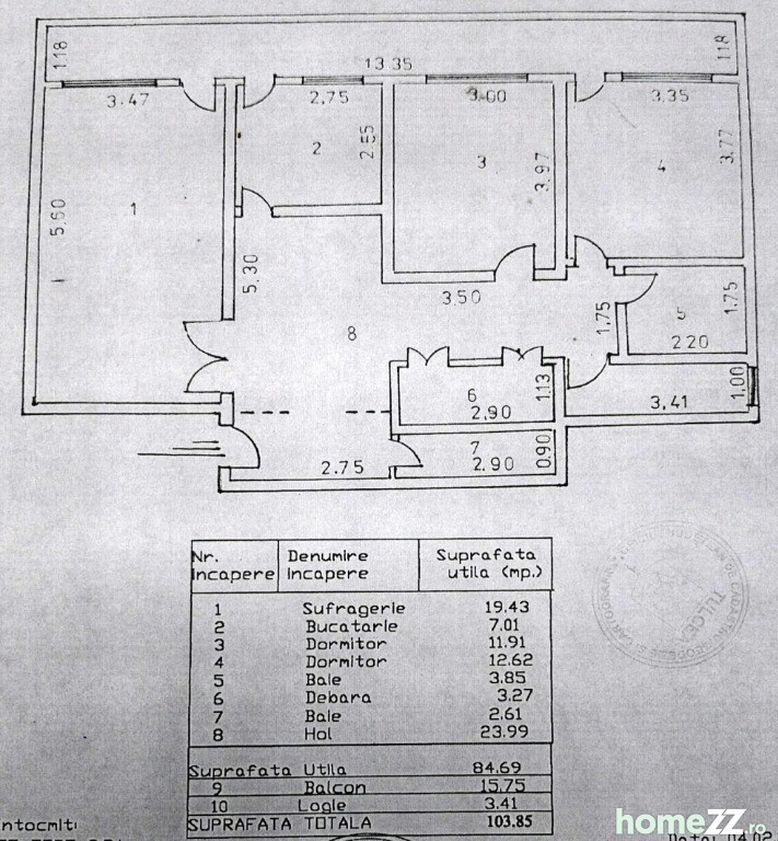 Apartament 3 camere, Babadag