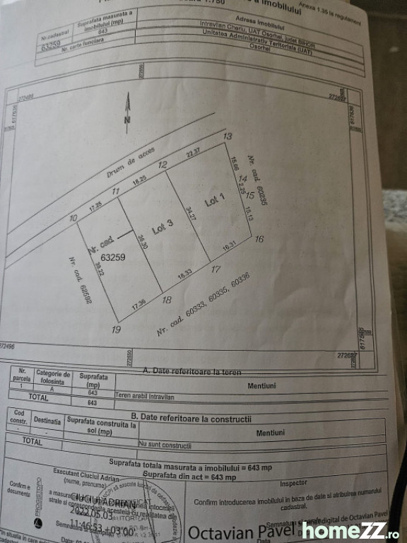 Teren, 643 m², comision 0%