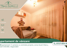 Apartament 3 camere cu centrala proprie, zona Aurel Vlaicu,