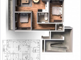 Apartament 3 camere decomandat cu 2 bai 2 balcoane Brag