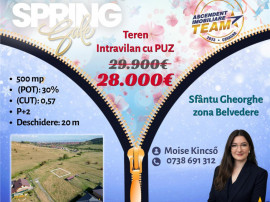 Teren intravilan cu PUZ, 500 mp, zona Belvedere, Sfantu Gheo