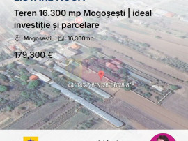 Teren 16.300 mp Mogoșești | ideal investiție și parce...