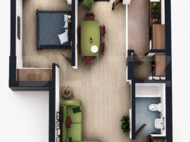 Apartament 2 camere, decomandat, balcon, CF, parcare, boxa,