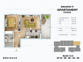 Apartament 2 camere - Open-Space - Metrou Berceni