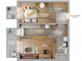 Apartament 2 camere de vanzare in bloc nou, Avantgarden3 Brasov