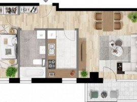 Apartament 2 camere decomandate, 53mp, constructie noua, zon