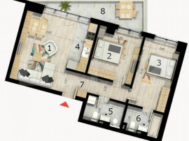 Apartament 3 camere, 99 mp, cartierul Craiovei