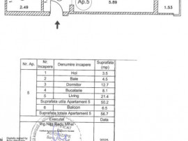 Apartament modern cu 2 camere și balcon, gata de mutare &ndash; 56,4 mp
