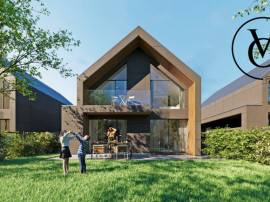 Vilă modernă P+1, structură metalică, smart home, pompe