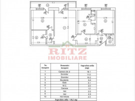 Ap. 3 cam., S=73 mp, et. 1, Central!