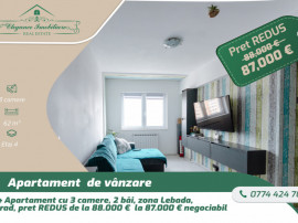 Apartament cu 3 camere , zona Lebăda Arad