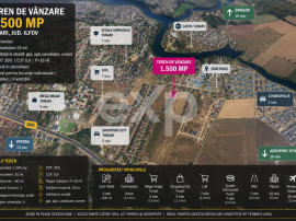 Teren intravilan 1.500 mp | Deschidere 25 ml | Utilități l