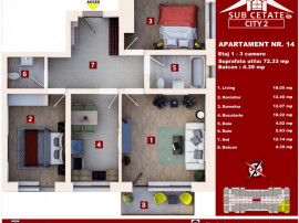 Apartament 3 camere ideal pentru familie.
