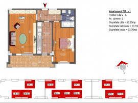 Apartament 2 camere , bloc nou 62.80 m² ,Metrou N. Teclu