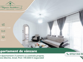 Apartament 3 camere cu centrala proprie, zona Miorita, Arad