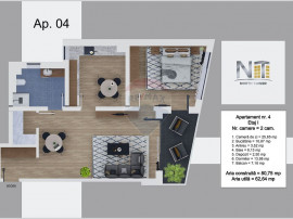 Apartament nou de vânzare, 2 camere, North Tower, Ultrac...