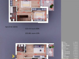 Duplex 3 camere , Pallady, decomandat, 100 mp, parcare in...