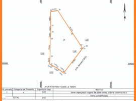 Teren intravilan 640 mp, D = 22,5 m, zona centrala - str. Manastirii