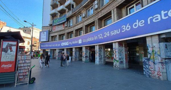 Piata Romana spatiu comercial 320 mp cu vitrina 12m