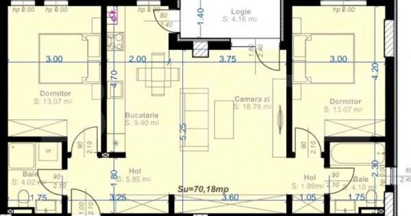 Apartament 3 camere, 70 mp utili, zona Aradului