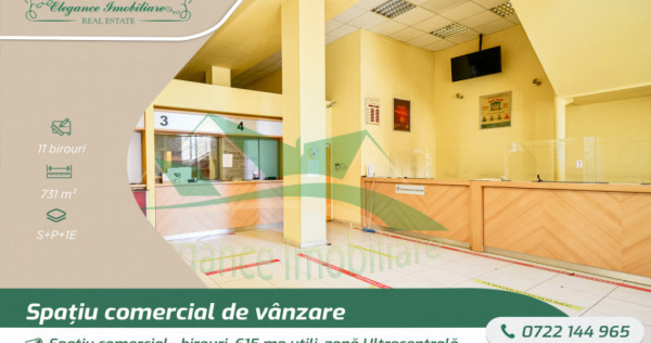 Spatiu comercial - birouri, 615 mp utili, zonă Ultracentral