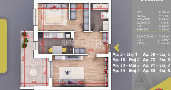 Apartament 2 camere decomandate Theodor Pallady Direct Dezvo