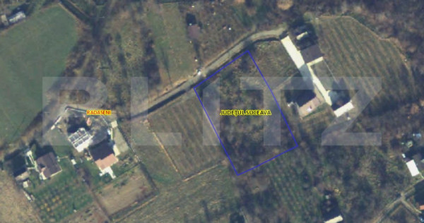 Teren pentru construcție &icirc;n Rădășeni &ndash; 3.943 mp,