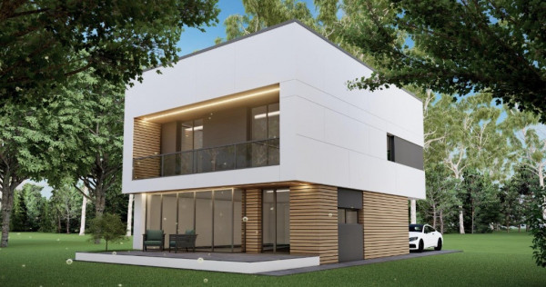 PROIECT NOU ! Vila cu 4 camere, 3 bai si teren de 370 mp