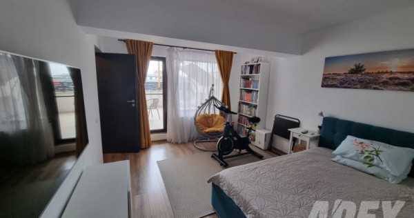 Apartament cu 2 camere mobilat utilat | terasa 14 mp | Magur