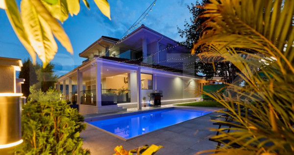 Casa lux 5 camere, 280 mp utili, piscina, Bucium