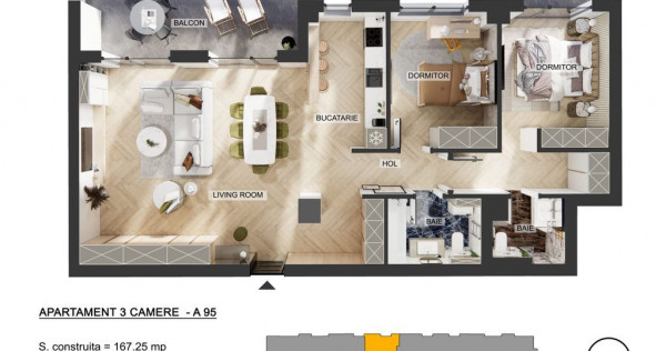 Apartament 3 camere | Pipera Plaza | Bloc Finalizat