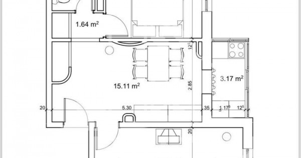 Apartament 2 camere cu centrala, etaj intermediar, in zon...