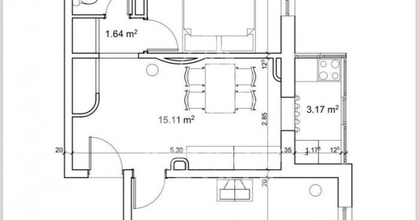 Apartament 2 camere cu centrala, etaj intermediar, in zon...