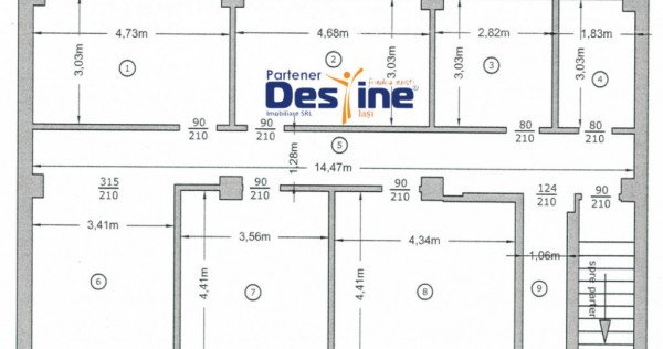 Spațiu comercial 4C D+P+1+M 500 mp UTILI - Podu de Fier