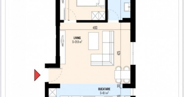 Apartament 2 camere Curte privata Safirului